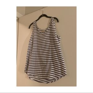 Black and white striped tank top